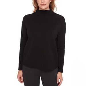 Up! Women's Long Sleeved Top Size Small Black Soft Tencel Knit Shirt